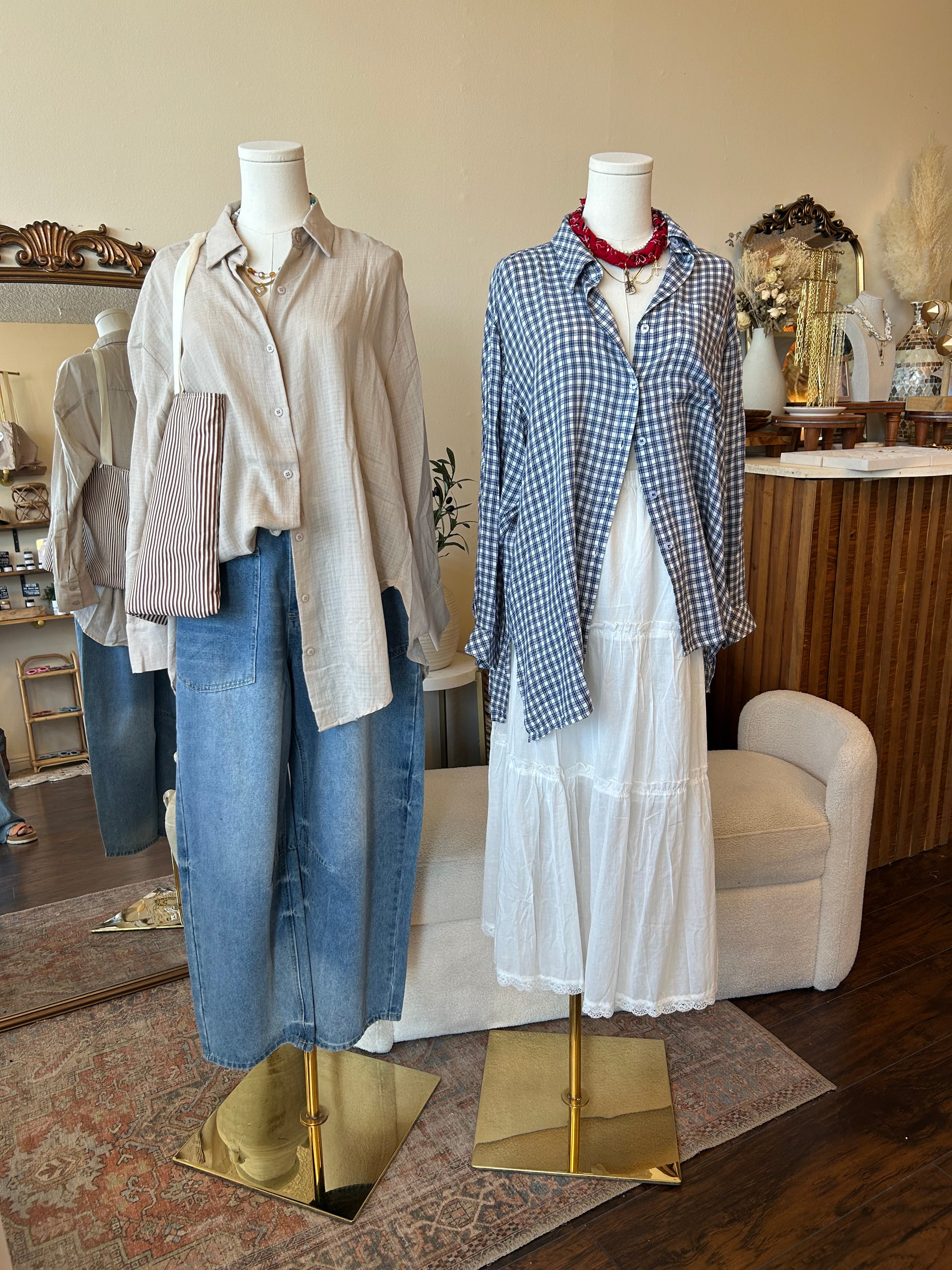 Checked Menswear style shirt