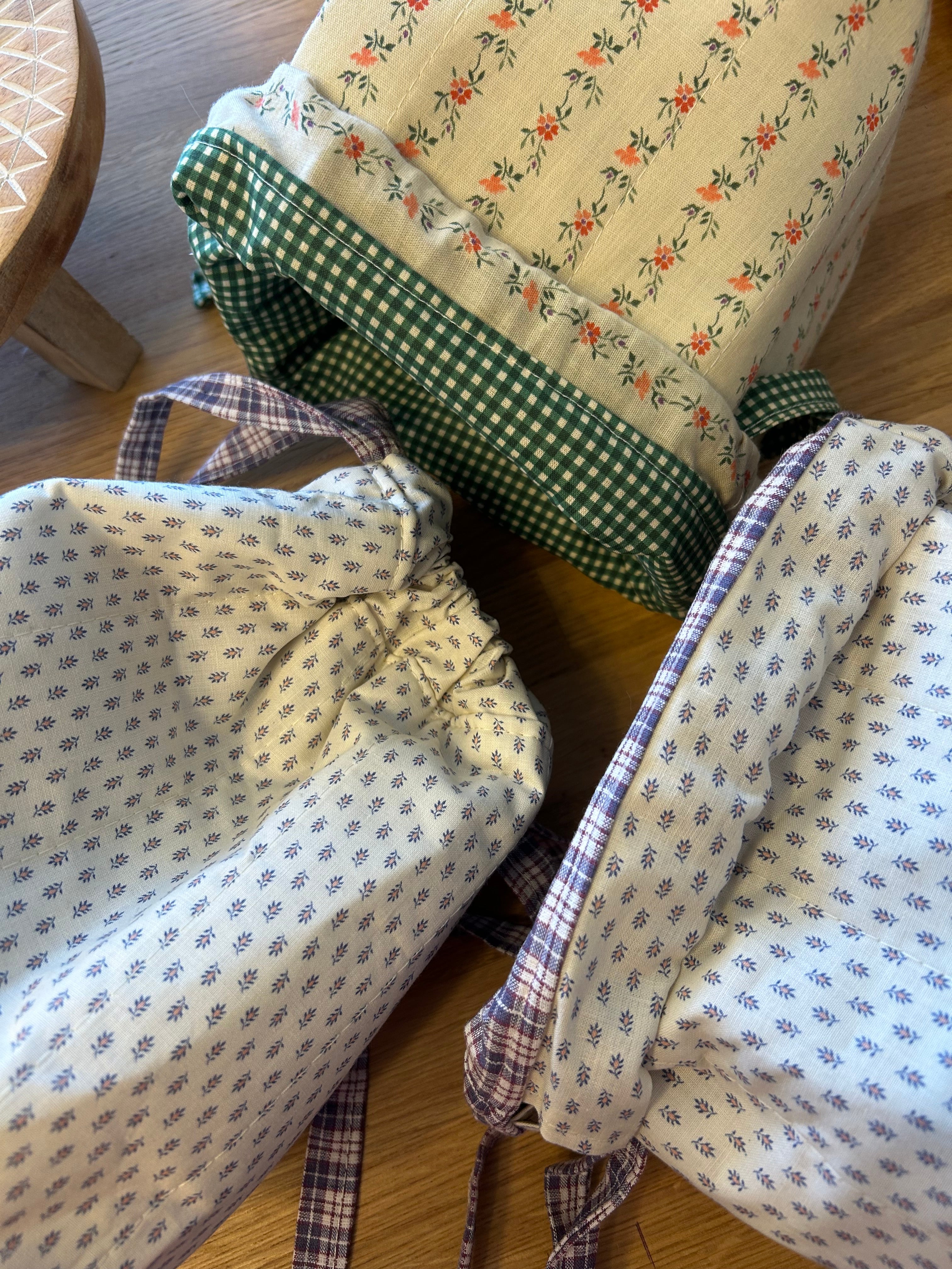 Quilted Drawstring bag Sewing class Ages 9- Adult