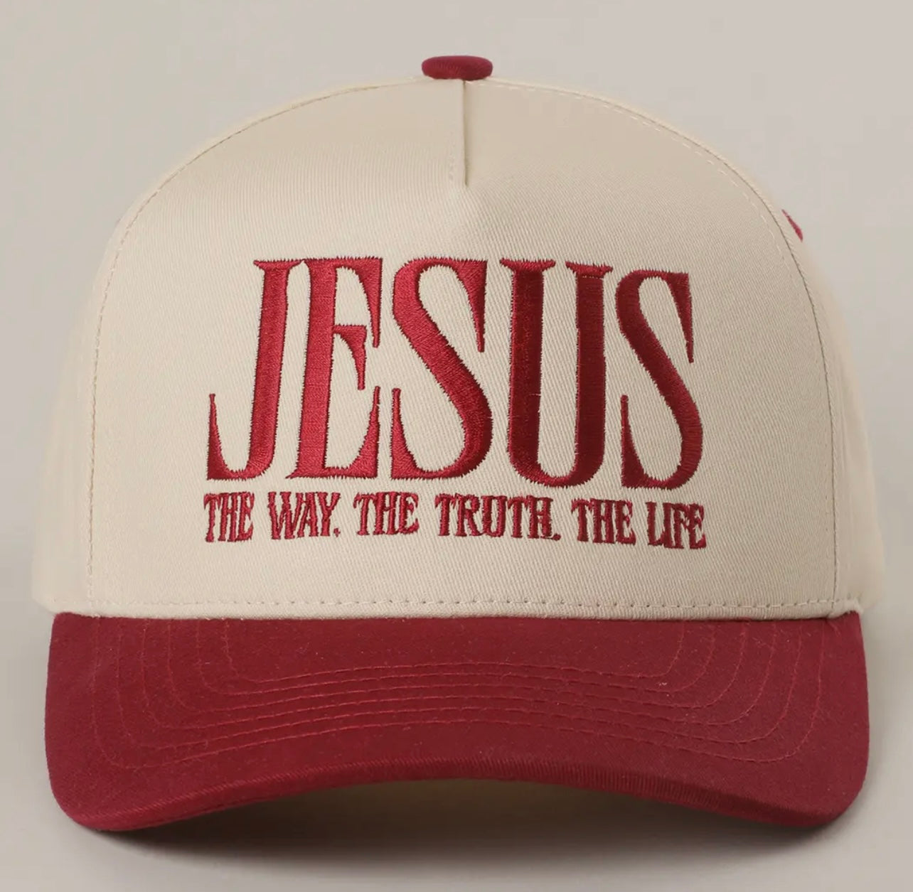 Jesus is the way Hat Burgundy