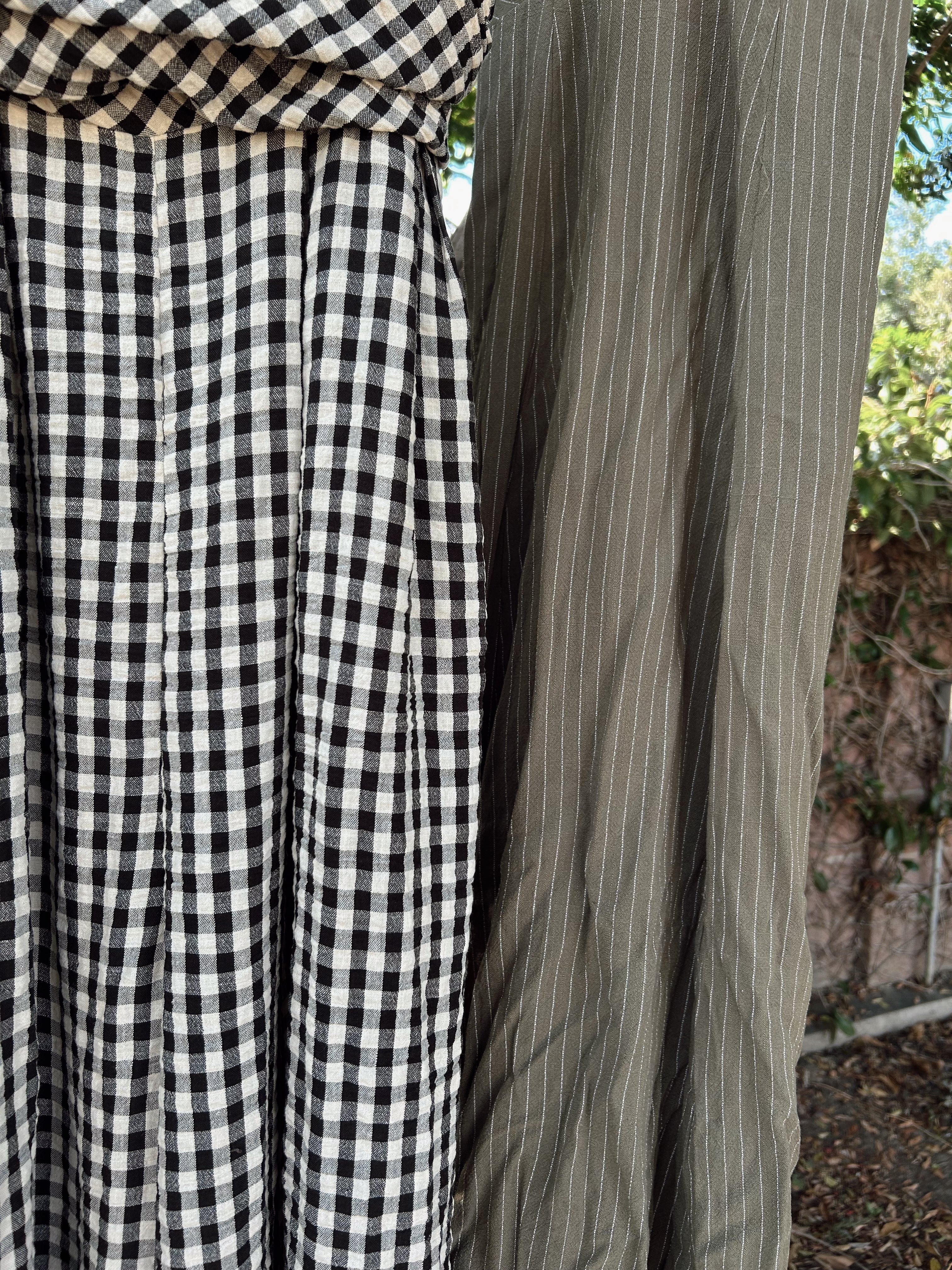 Olive linen dress