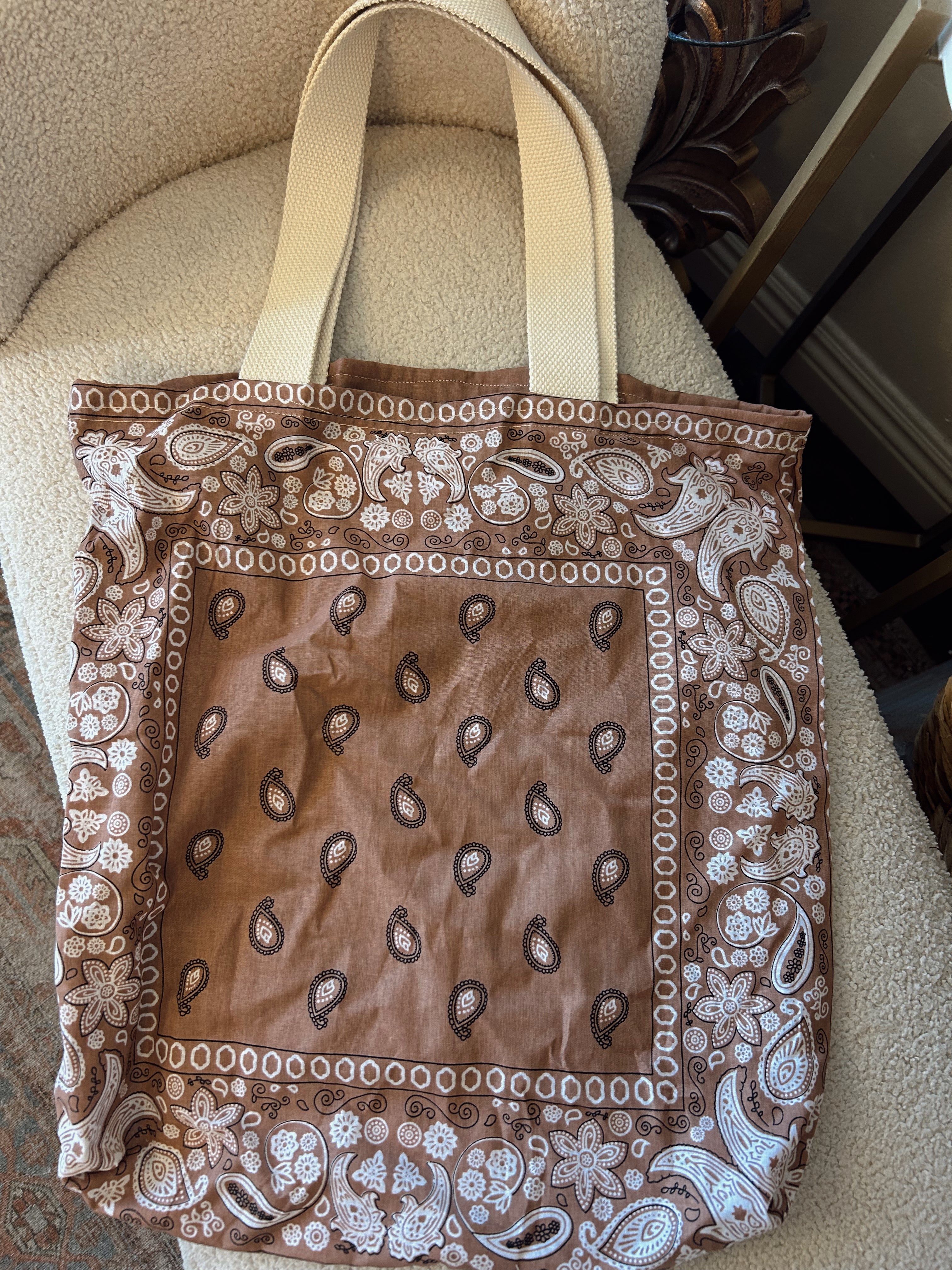Tan Bandana Tote