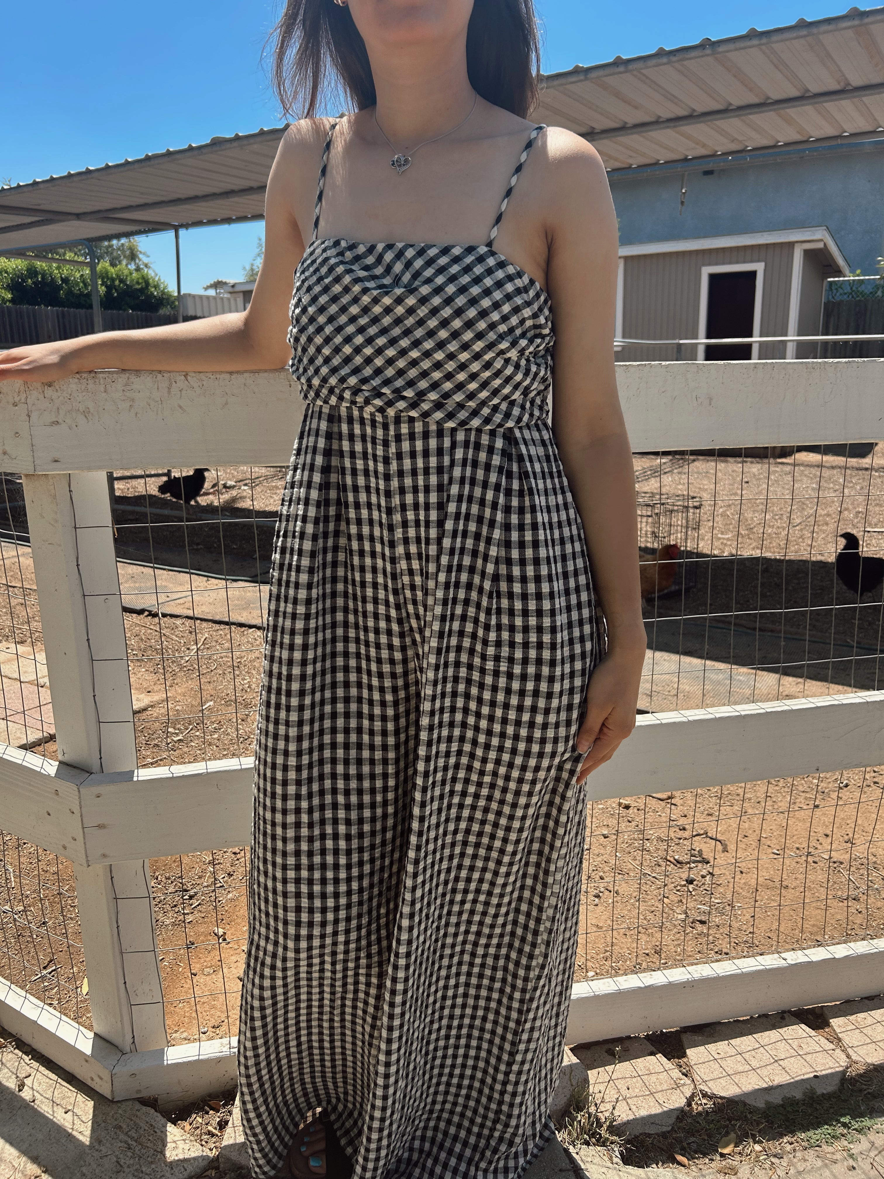 Gingham jumpsuit