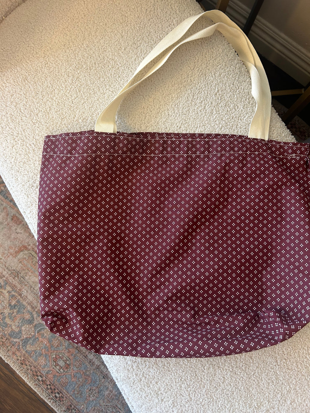 Maroon vintage tote