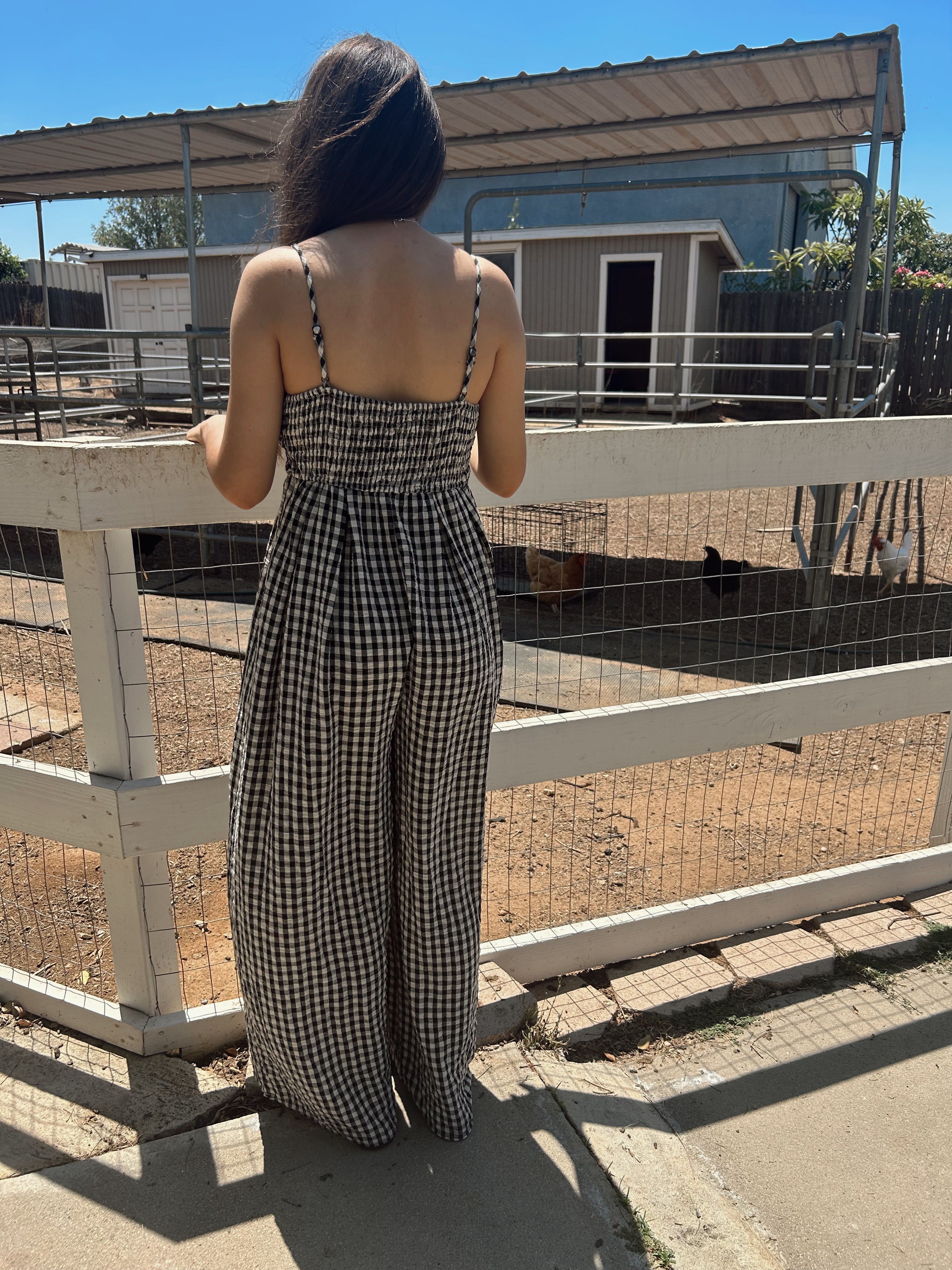 Gingham jumpsuit
