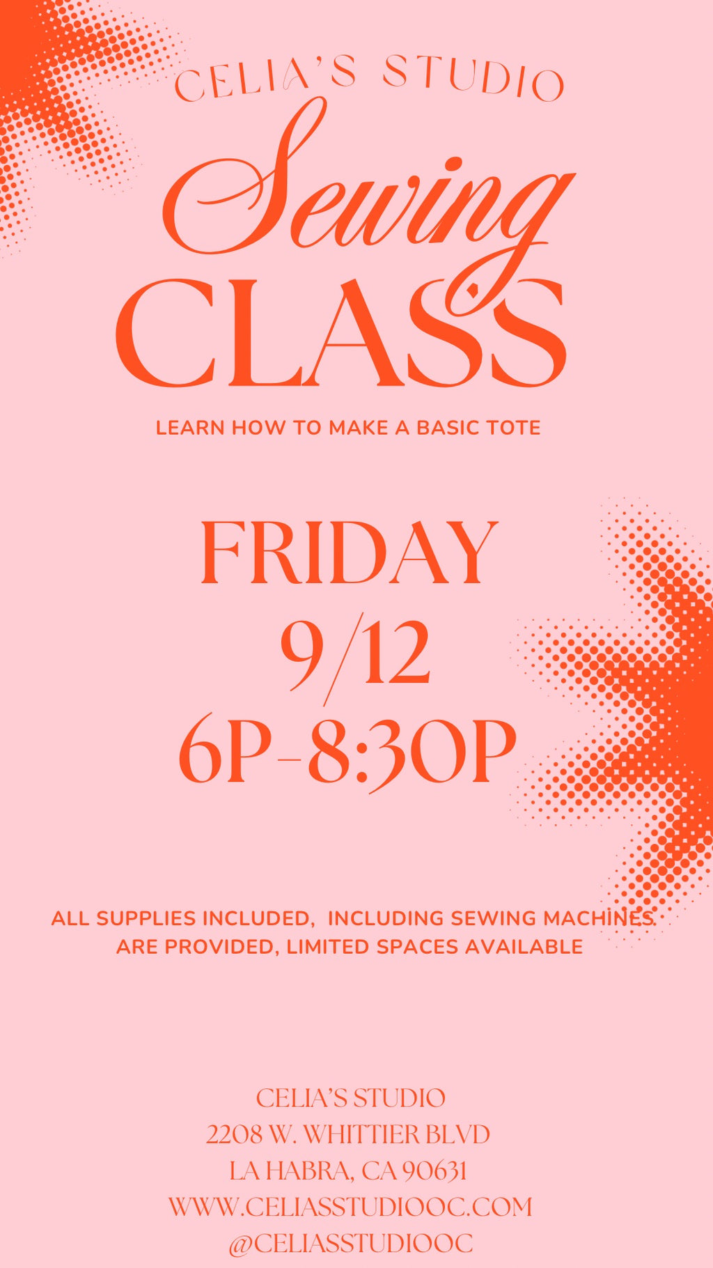 Sew a Basic tote Friday 9/12 6p-8:30p