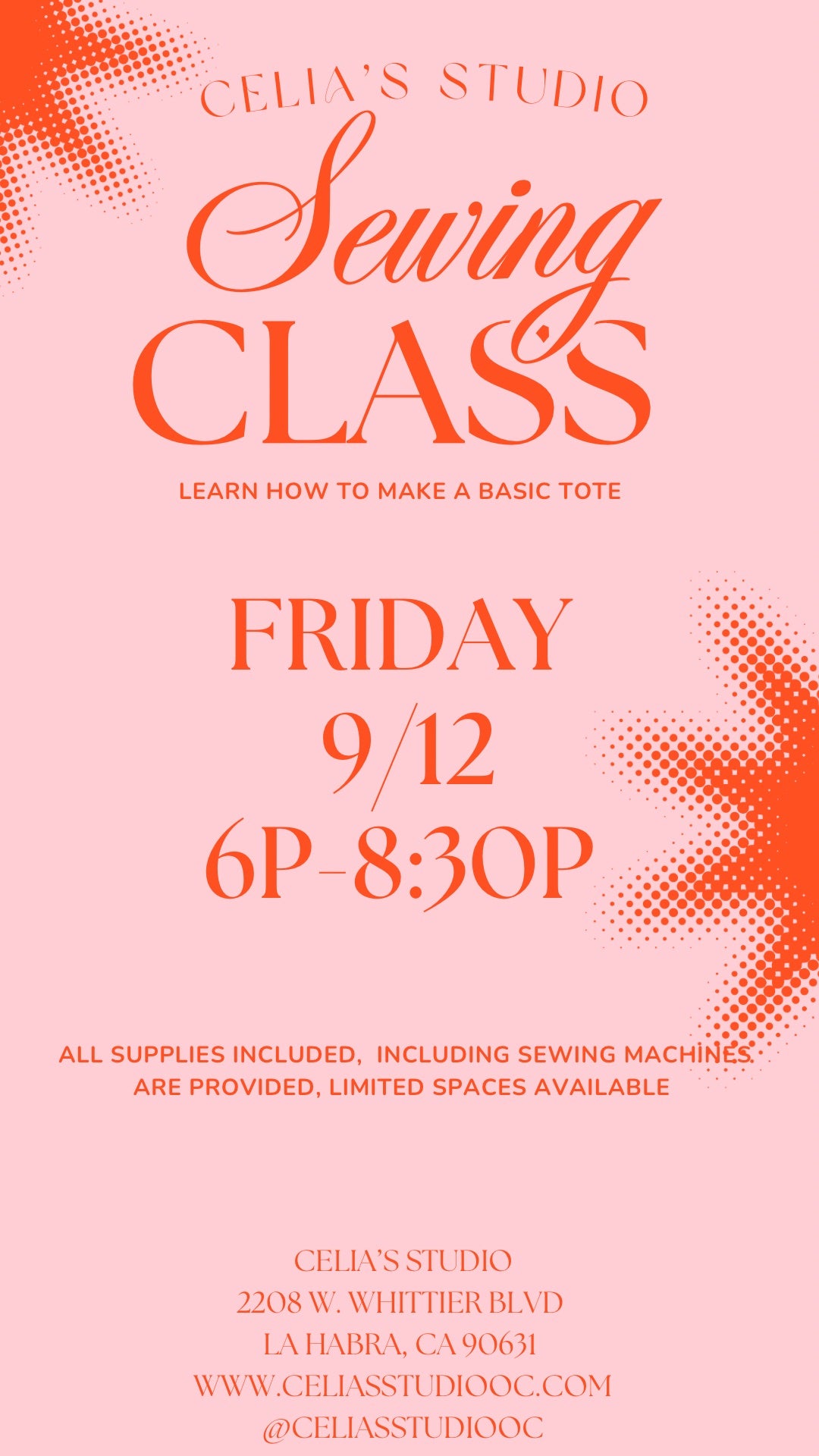 Sew a Basic tote Friday 9/12 6p-8:30p