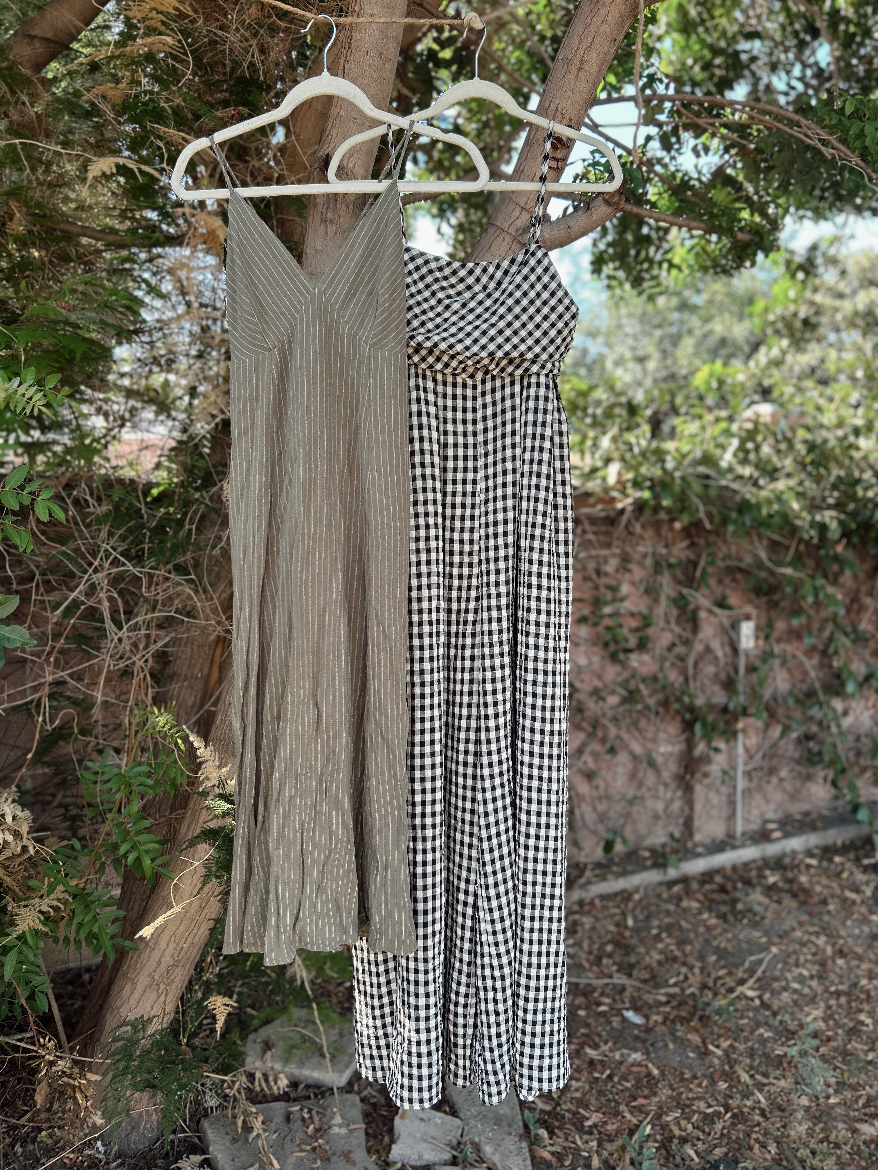 Olive linen dress