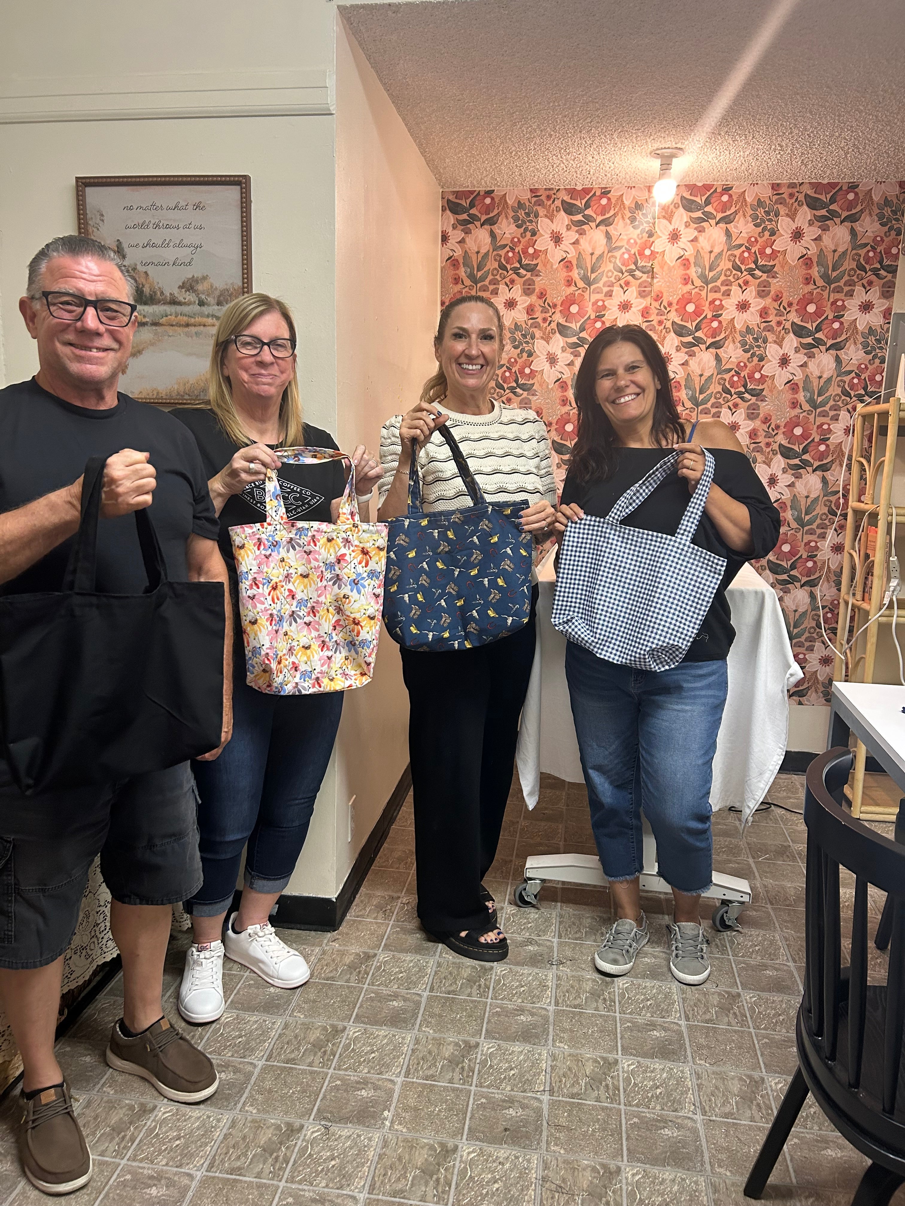 Sew a tote bag class Thursday 11/6/25 4p-6p