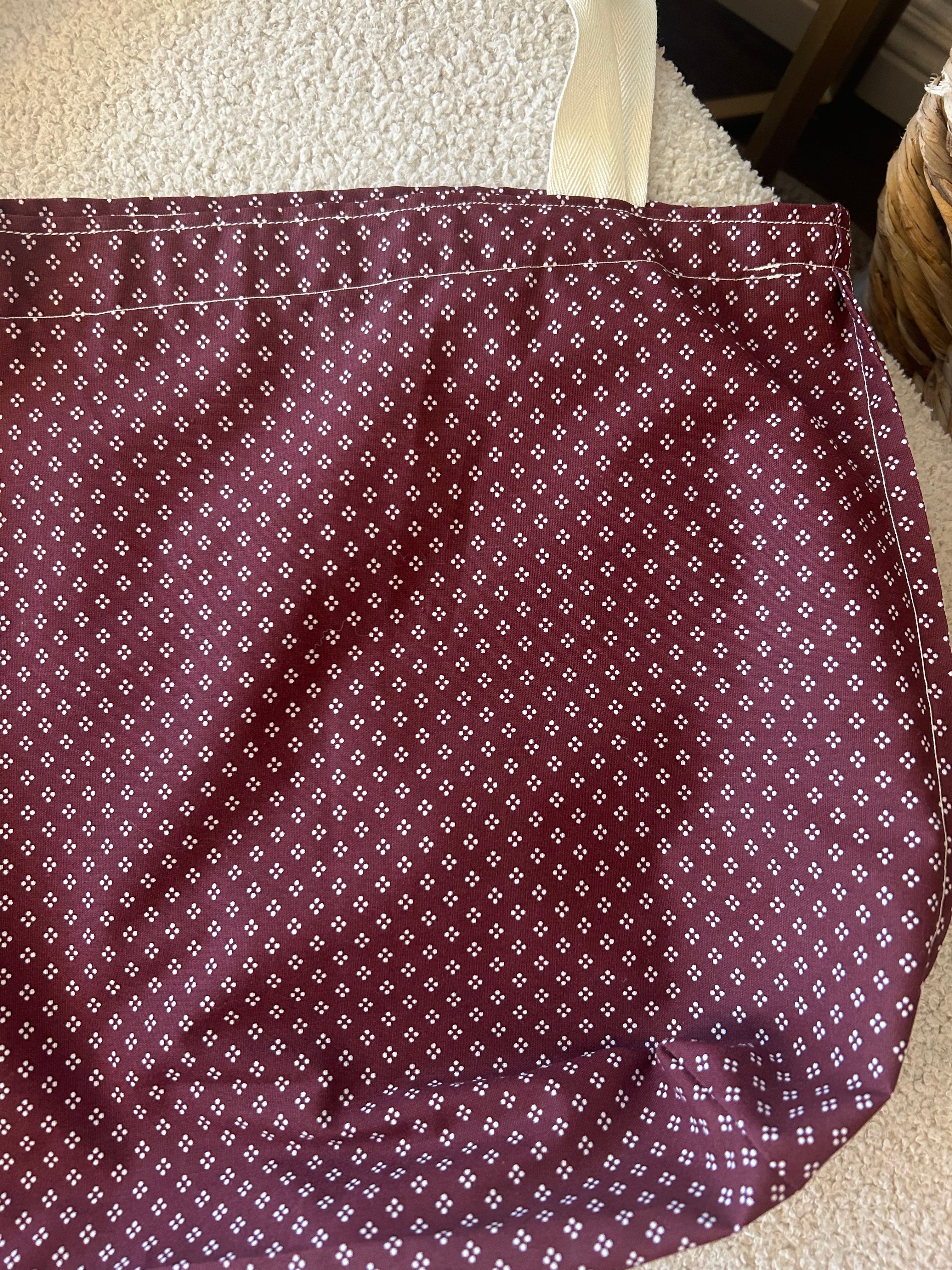 Maroon vintage tote