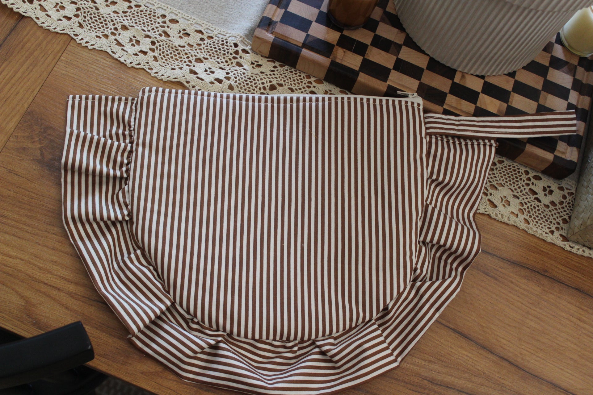 Brown Stripe clutch