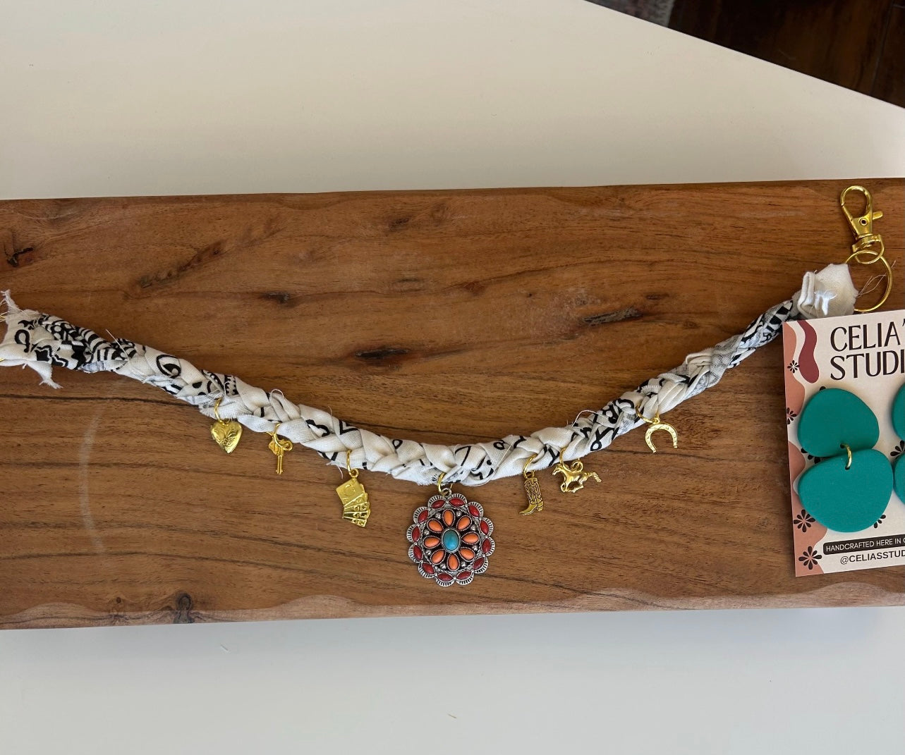 Ivory Bandana charm necklace