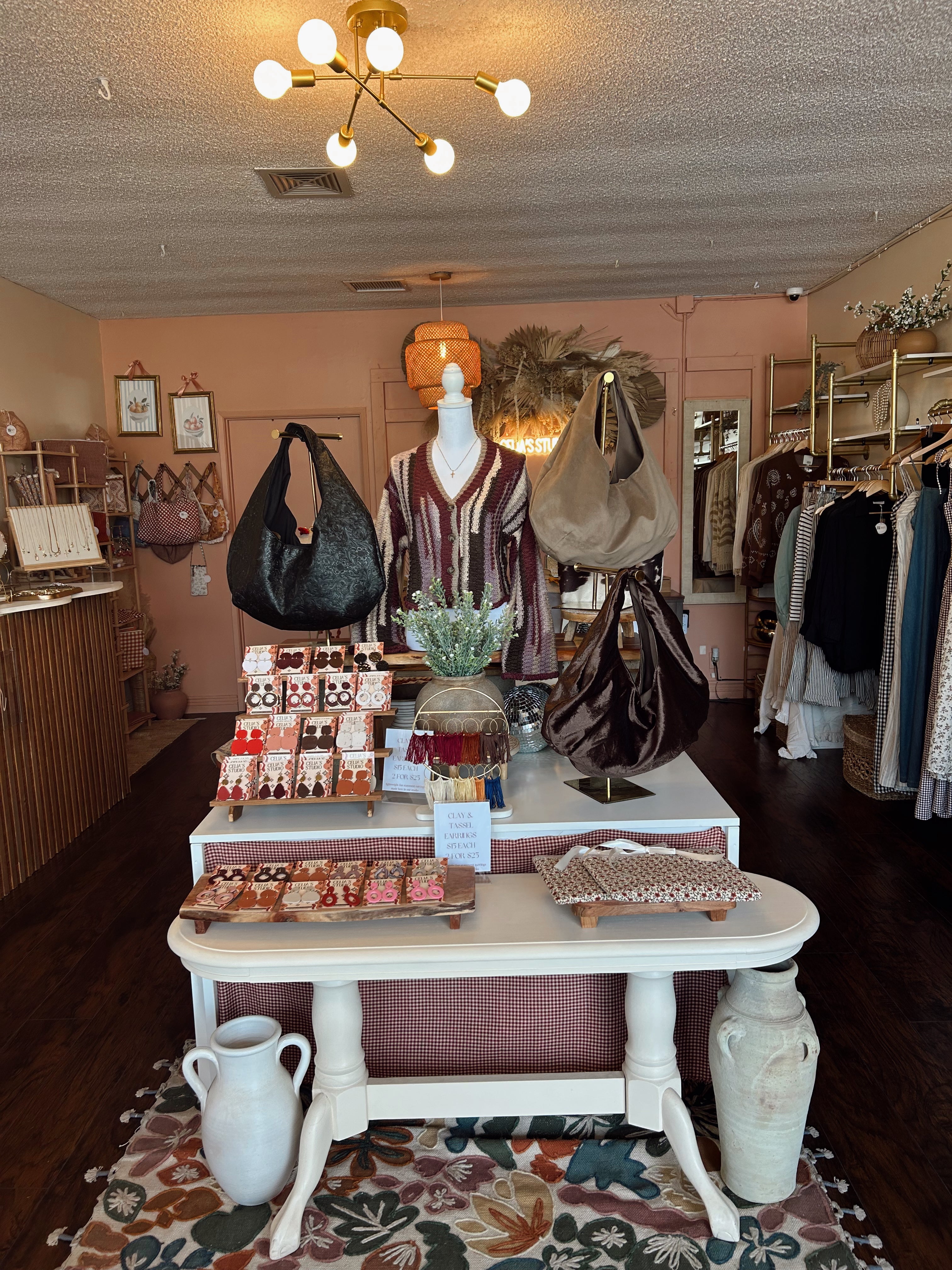 Brown Velvet hobo purse large