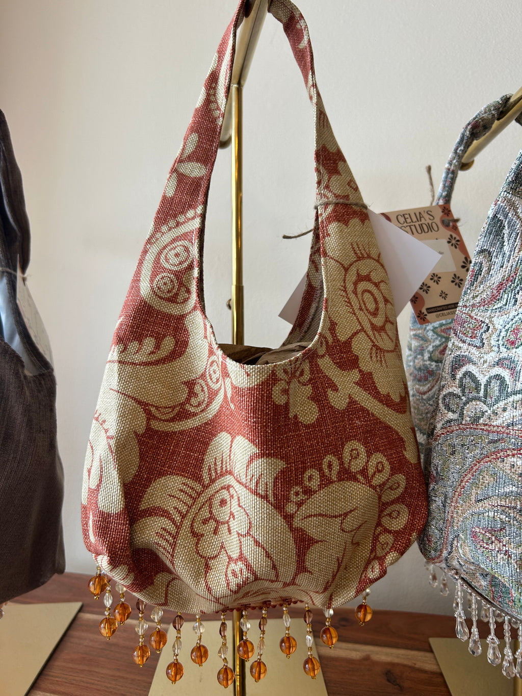 Terra cotta tassel purse
