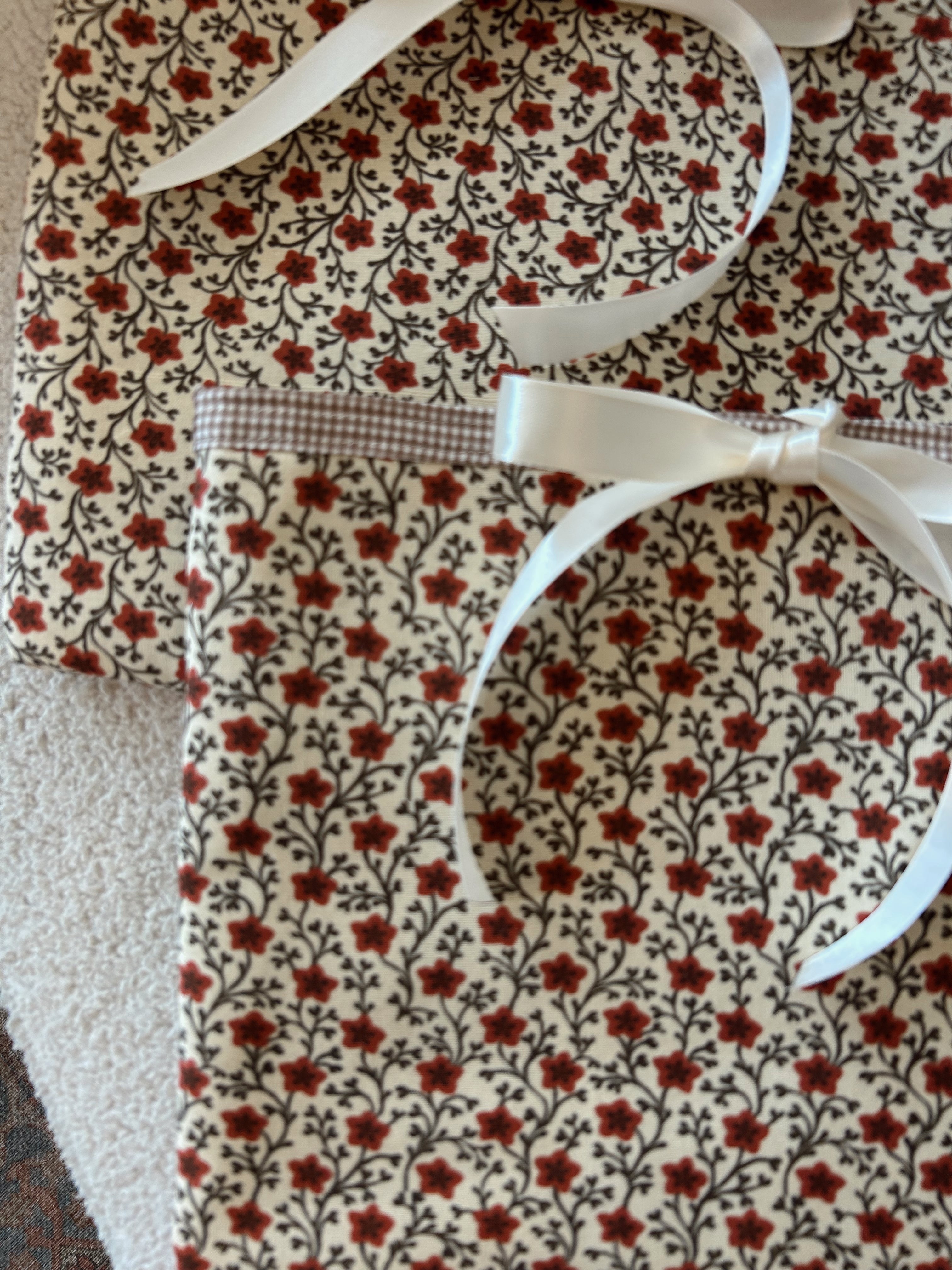 Book Sleeve in Fall Floral/ Gingham