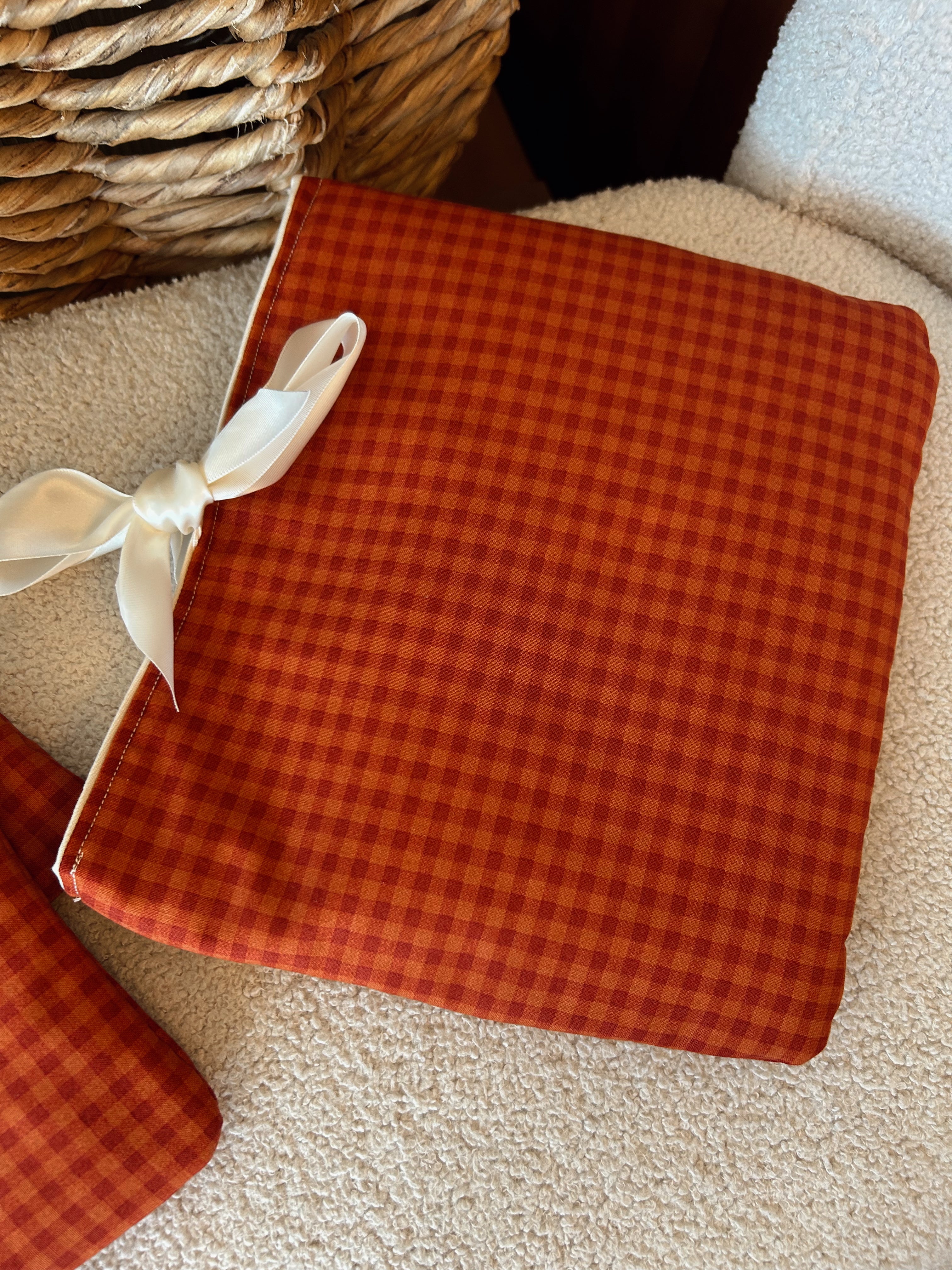Book Sleeve in Gingham print