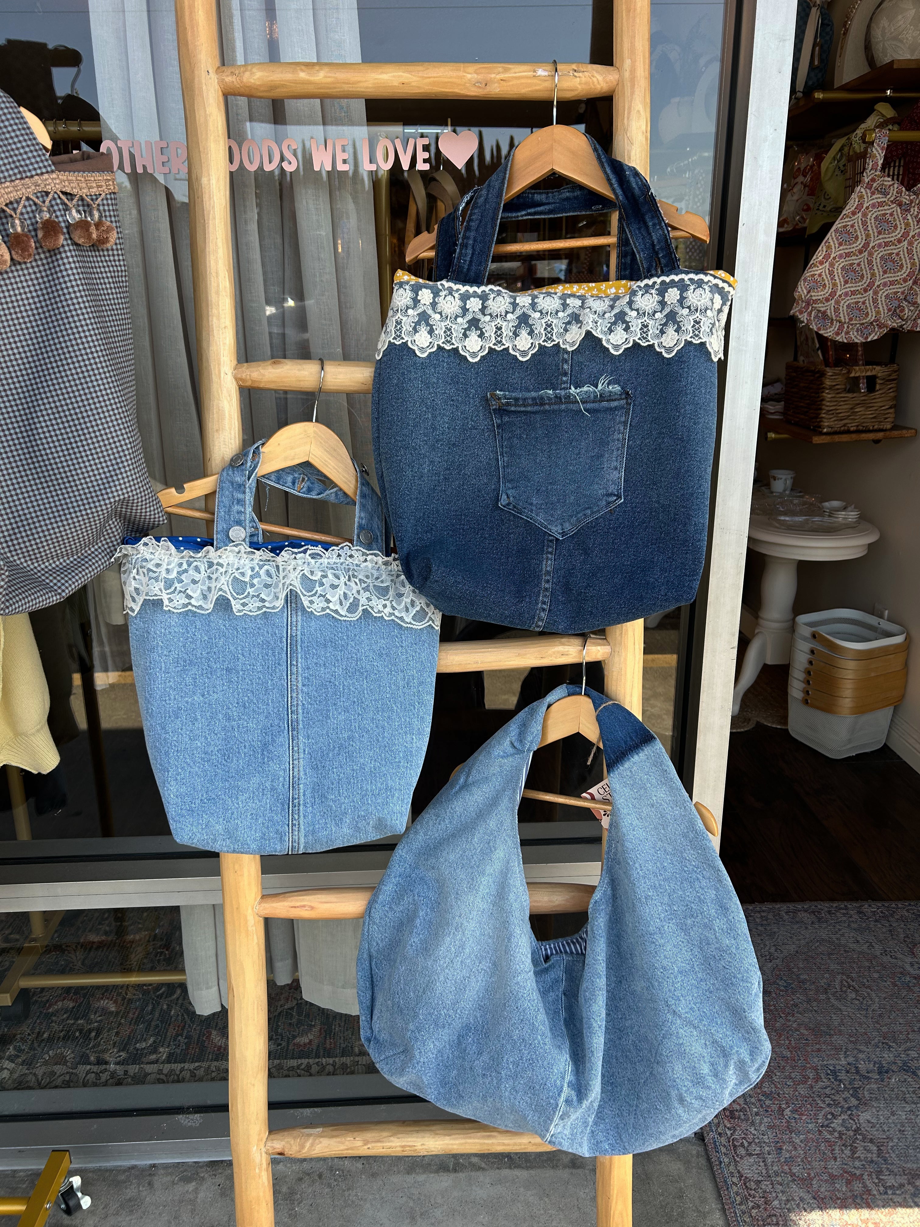 Denim Hobo purse Large