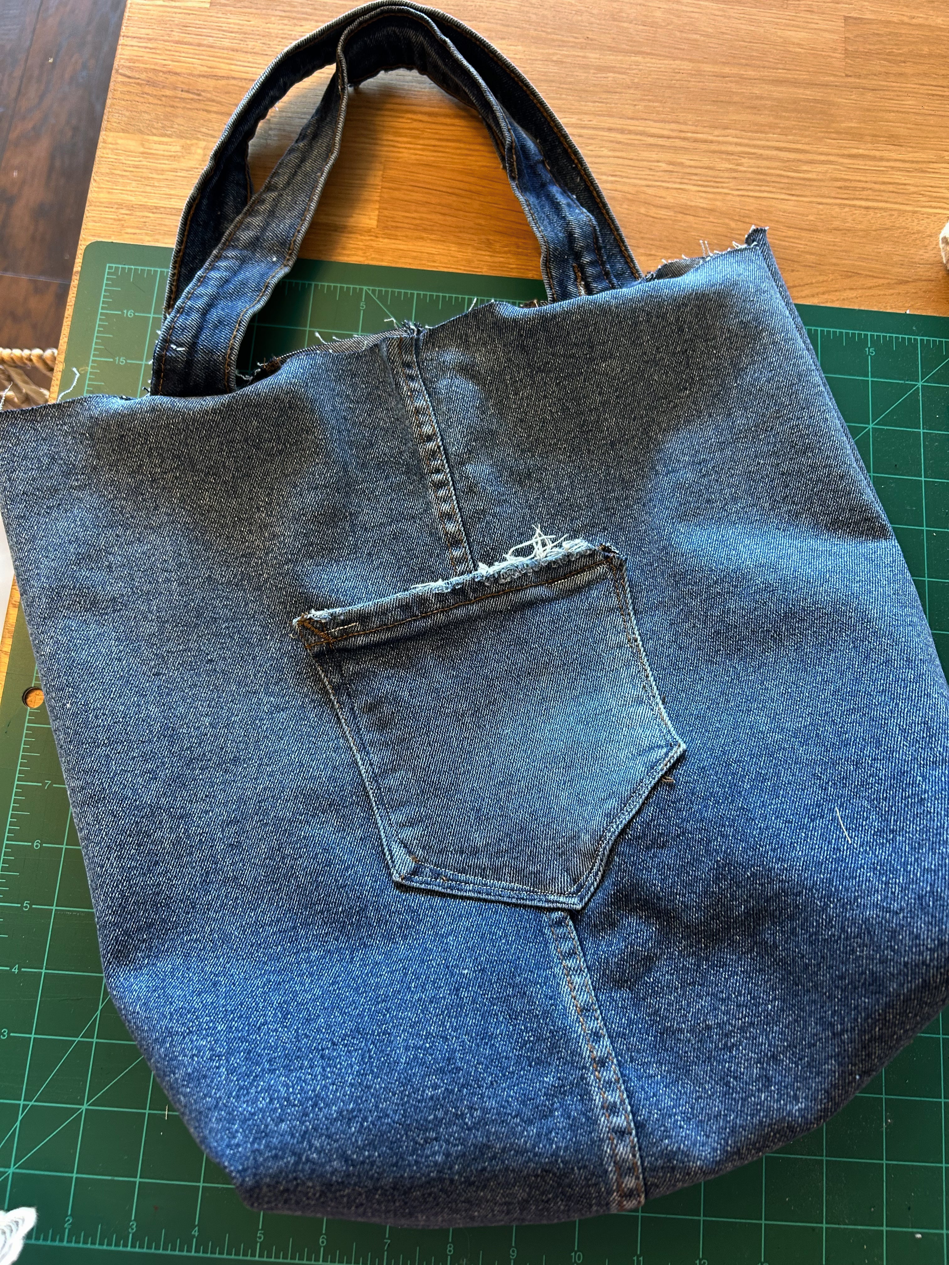 Denim Tote up-cycled