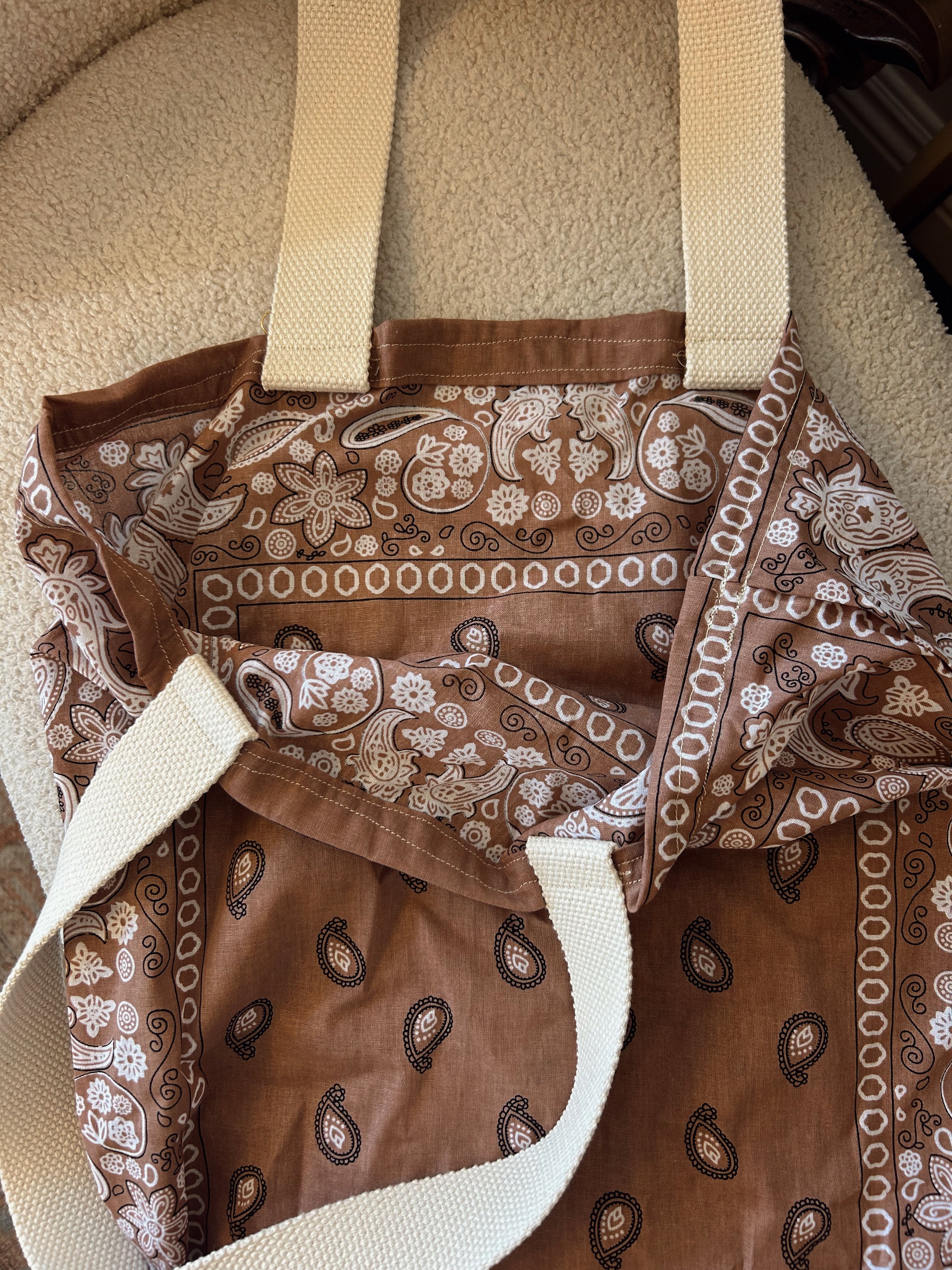Tan Bandana Tote