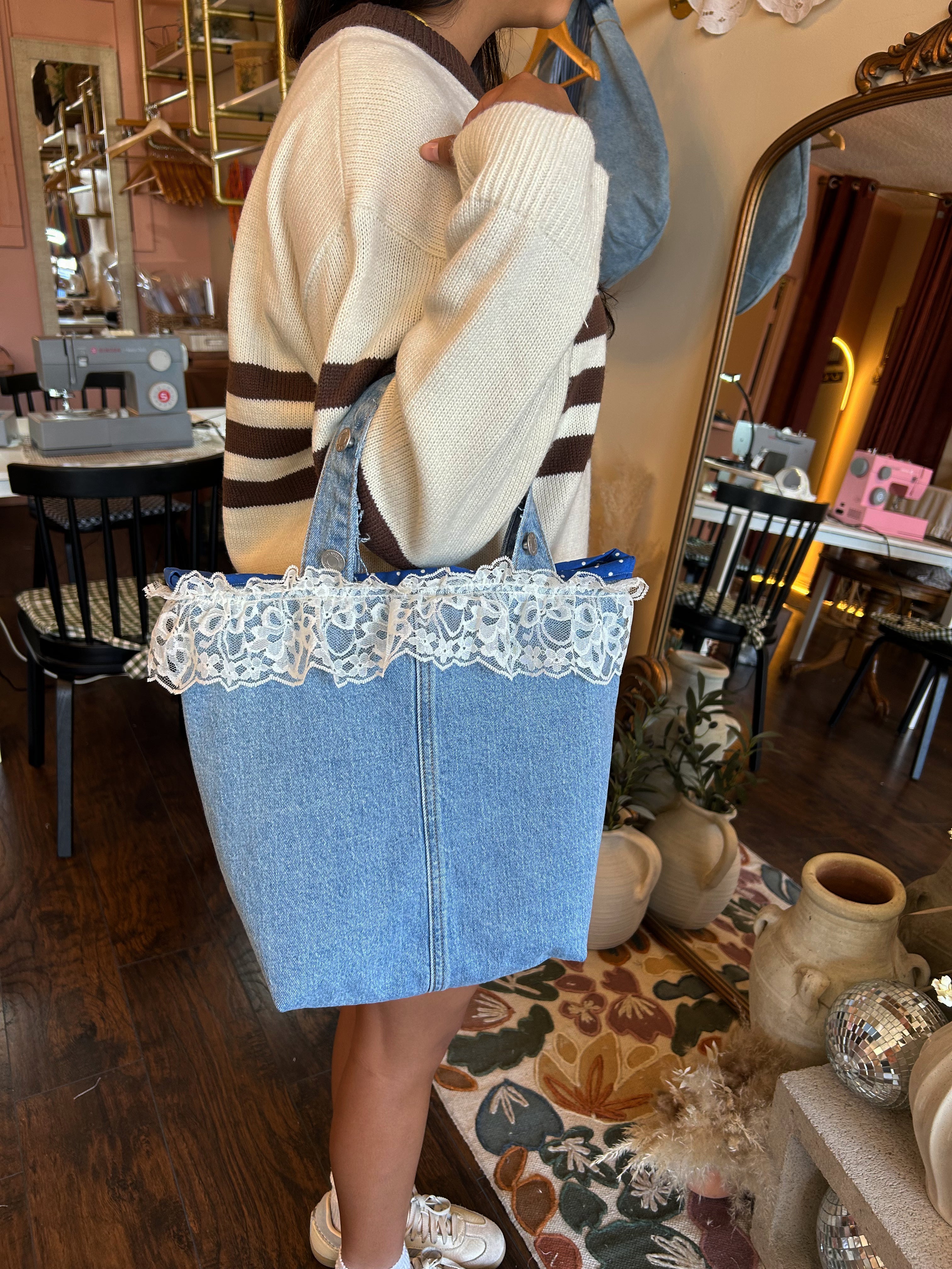 Denim Tote up-cycled