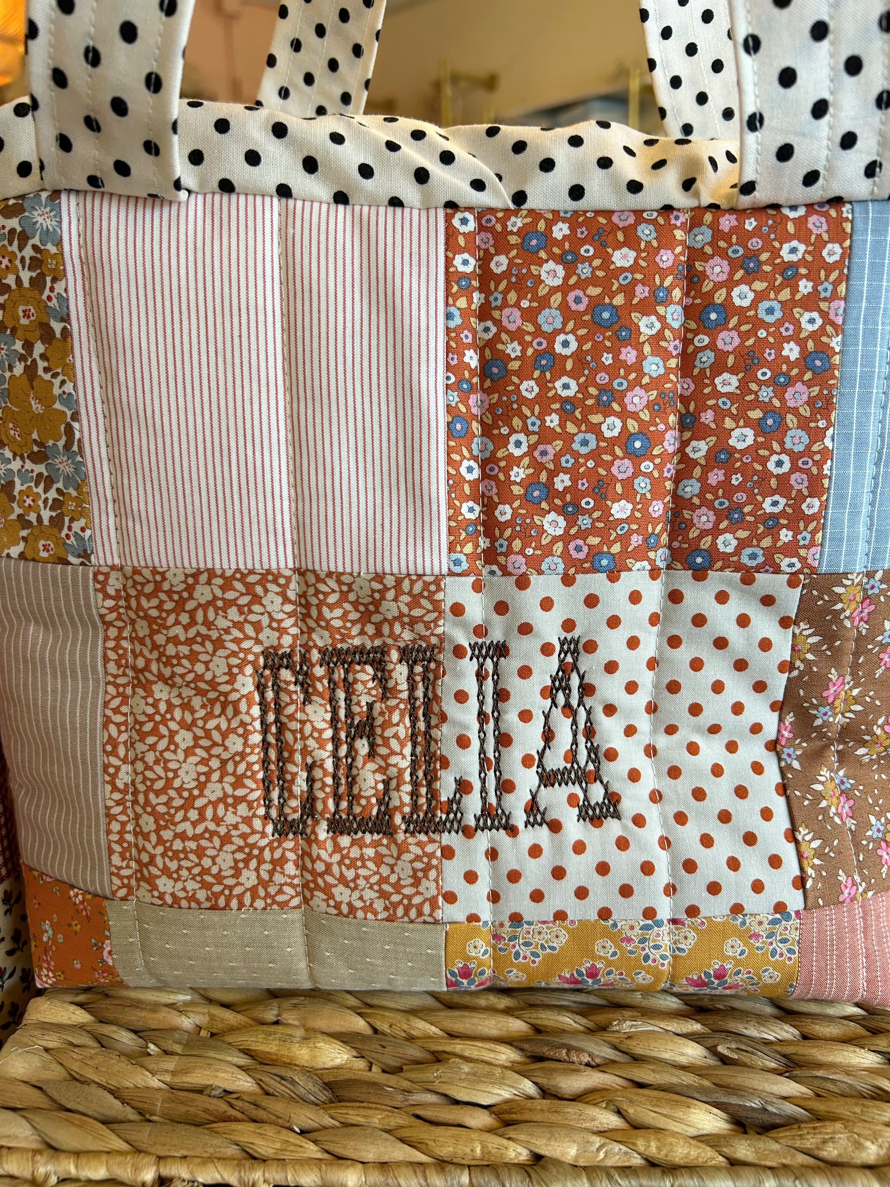 Quilted patchwork purse Sewing class Ages 9- Adult