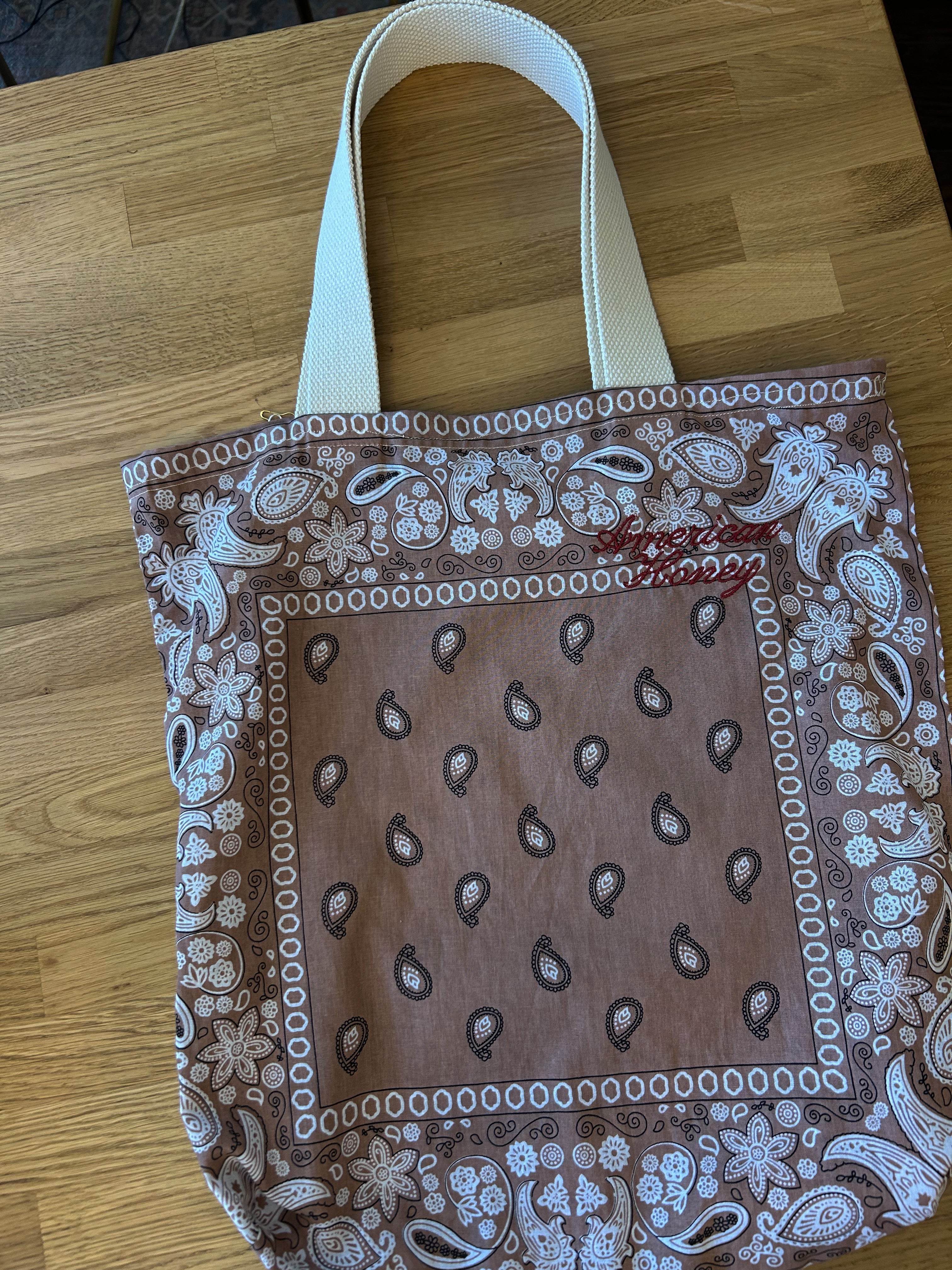 Tan Bandana Tote