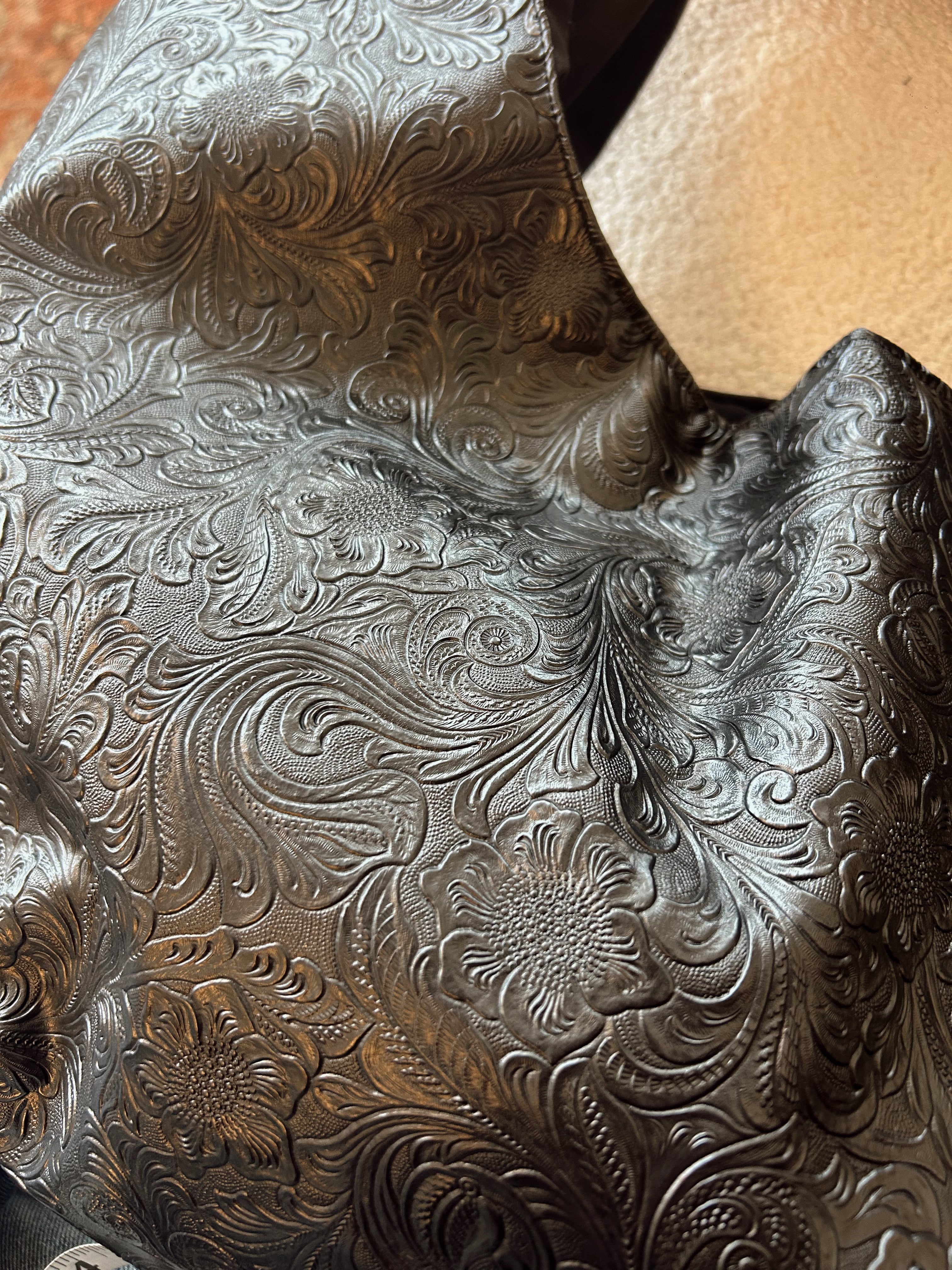 Black faux leather hobo purse