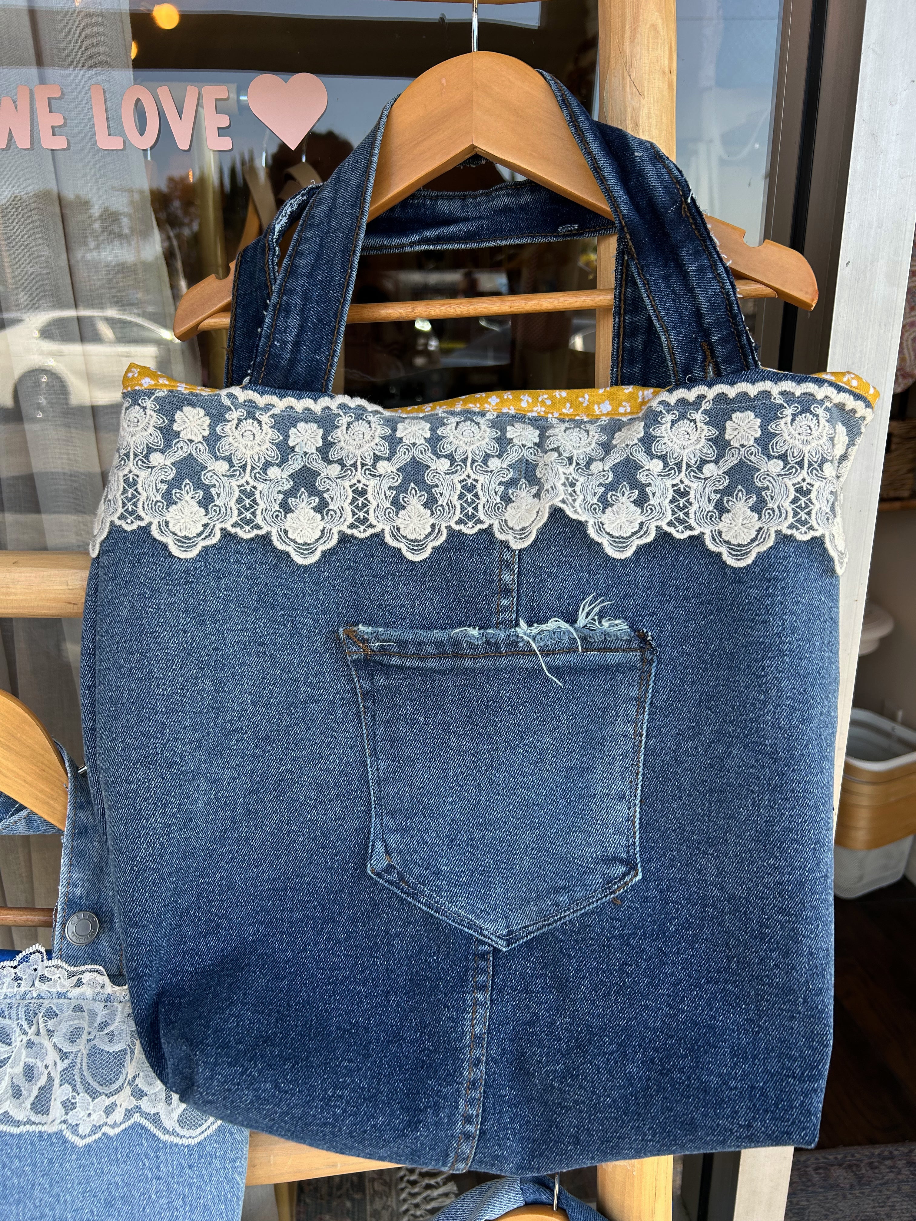 Denim Tote up-cycled