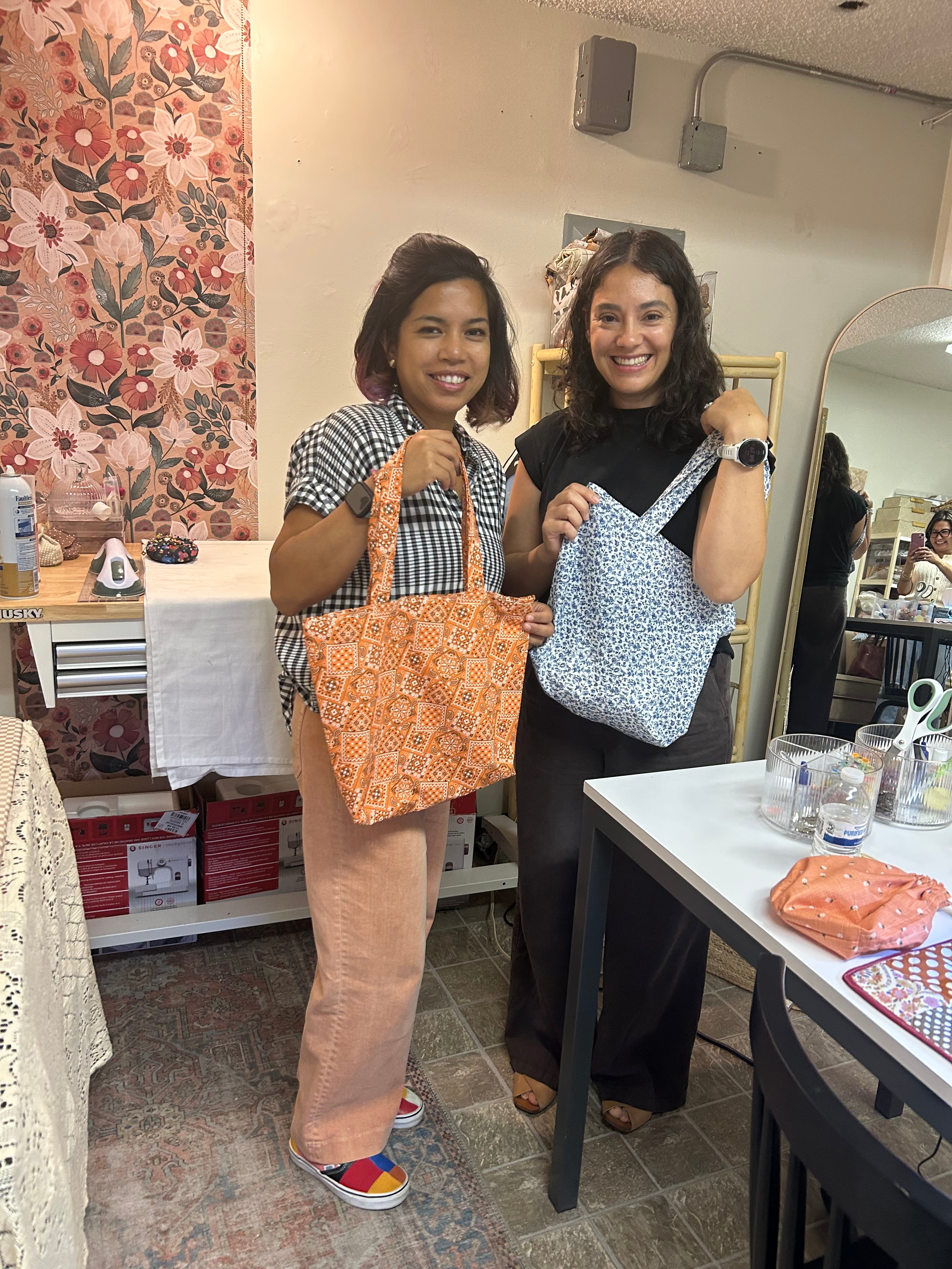 Sew a tote bag class Thursday 11/6/25 4p-6p