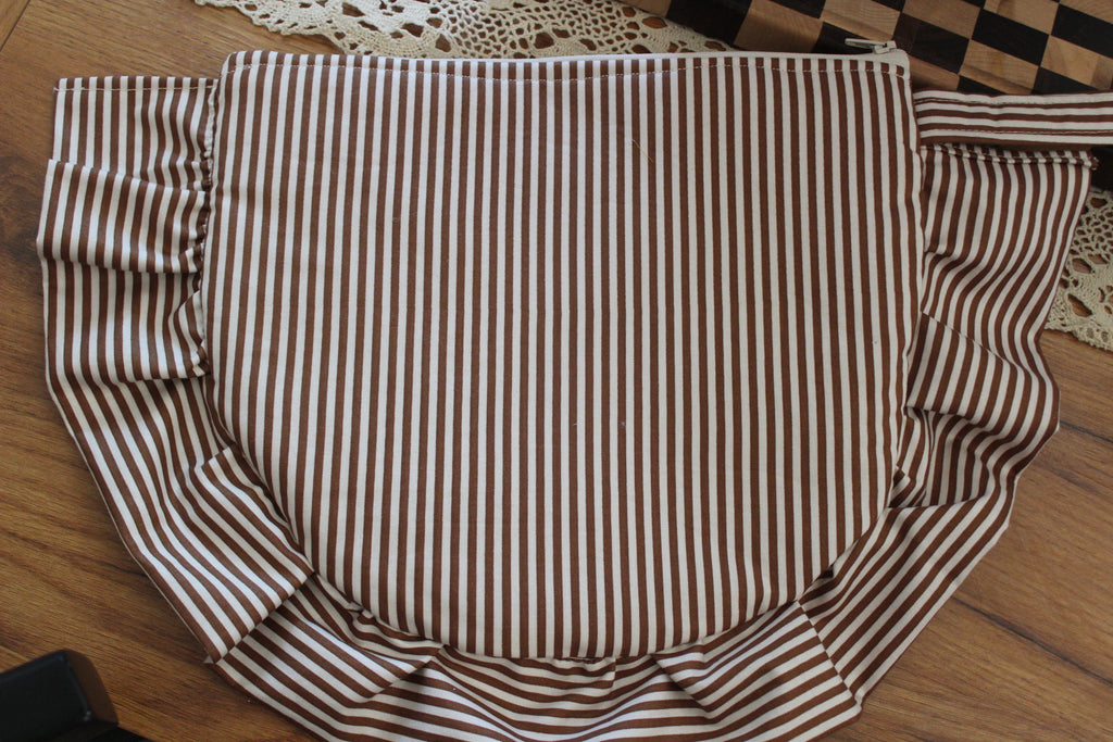 Brown Stripe clutch