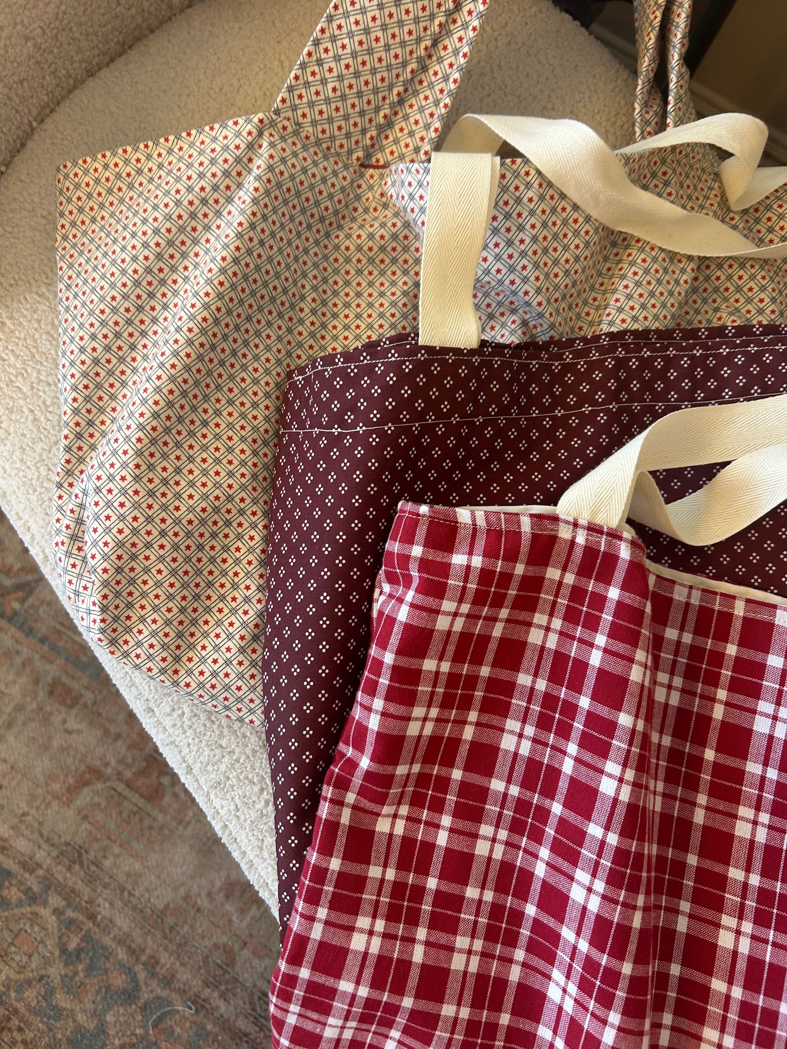Red checkered tote