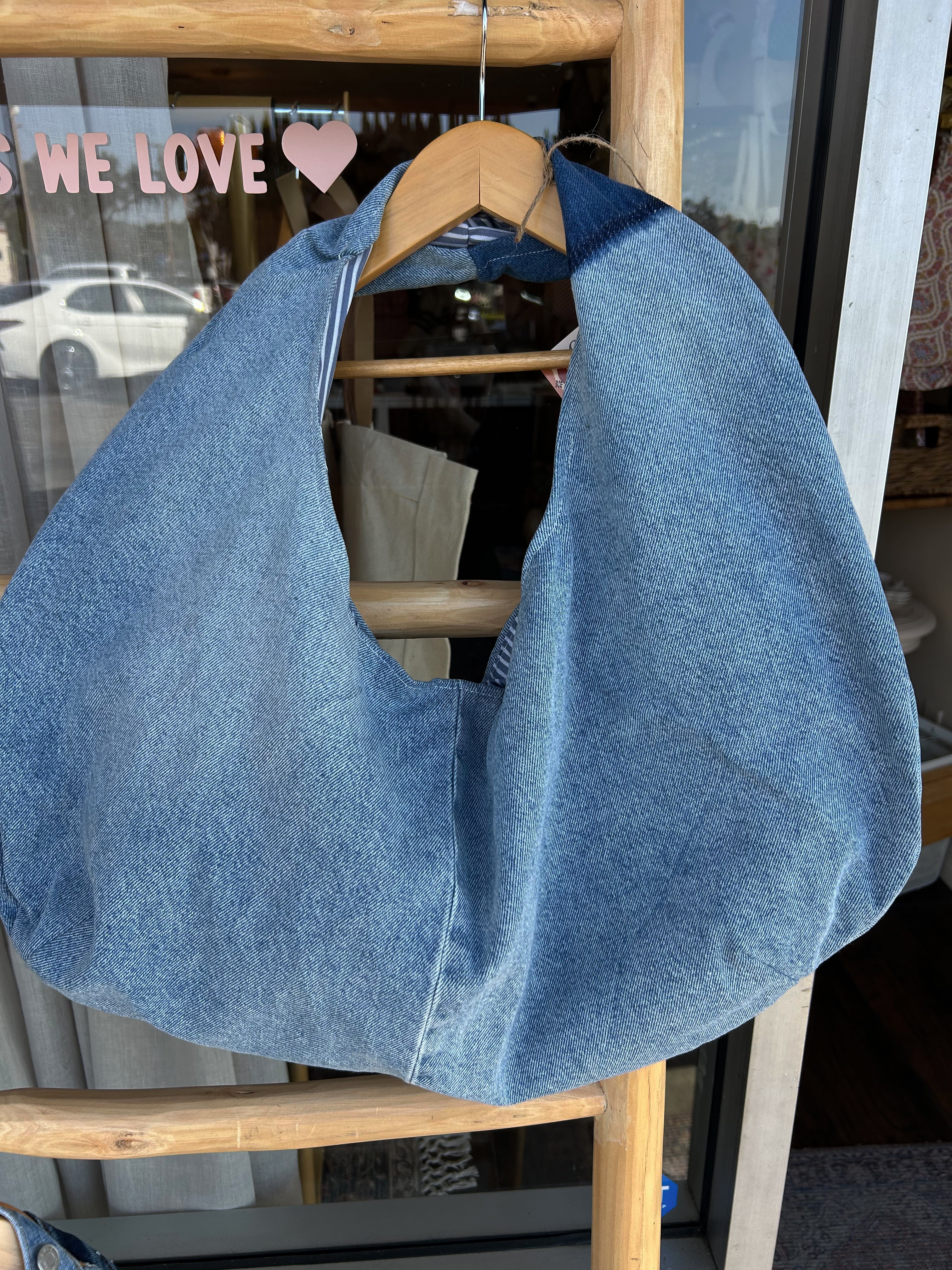 Denim Hobo purse Large