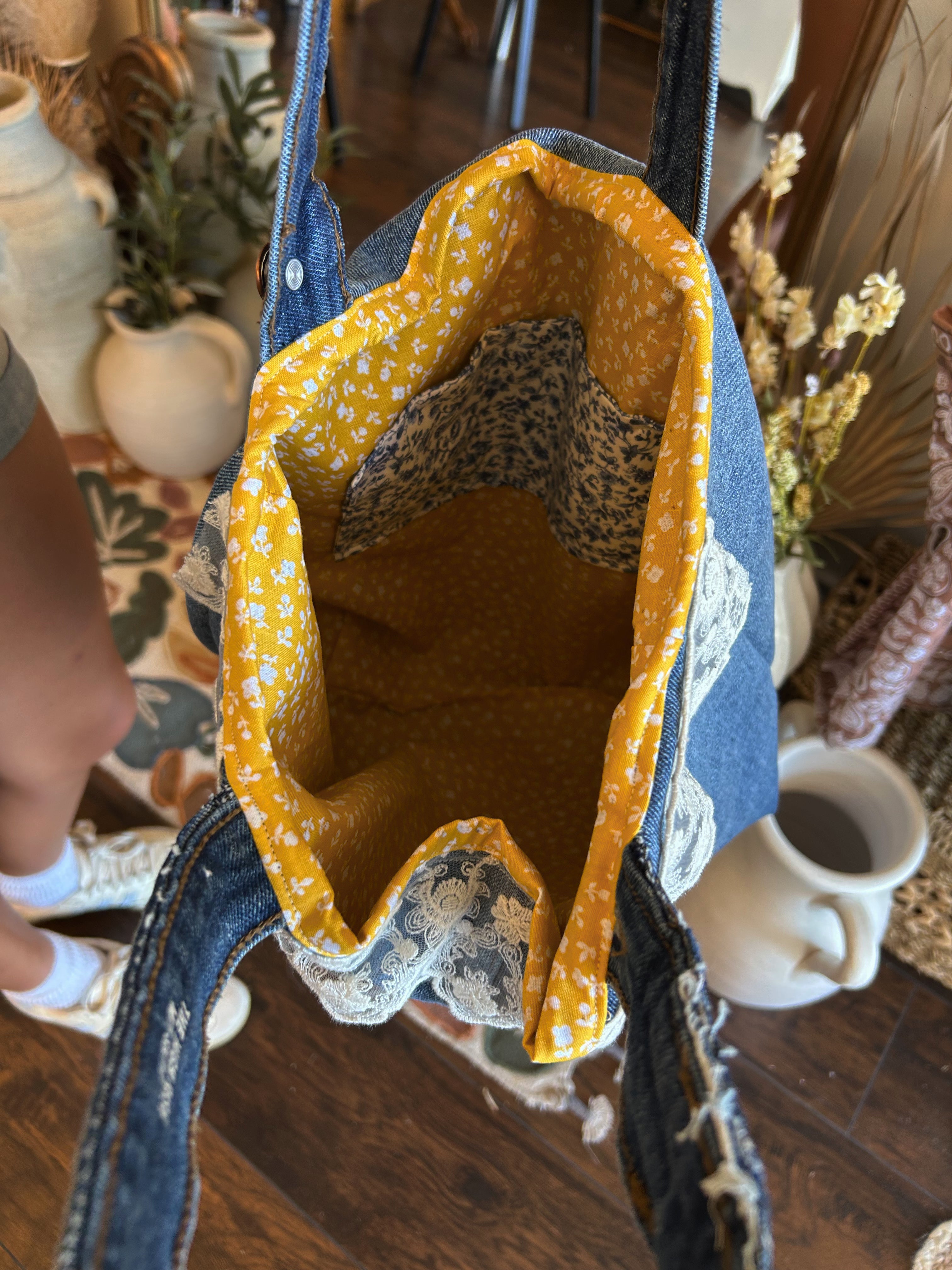 Denim Tote up-cycled