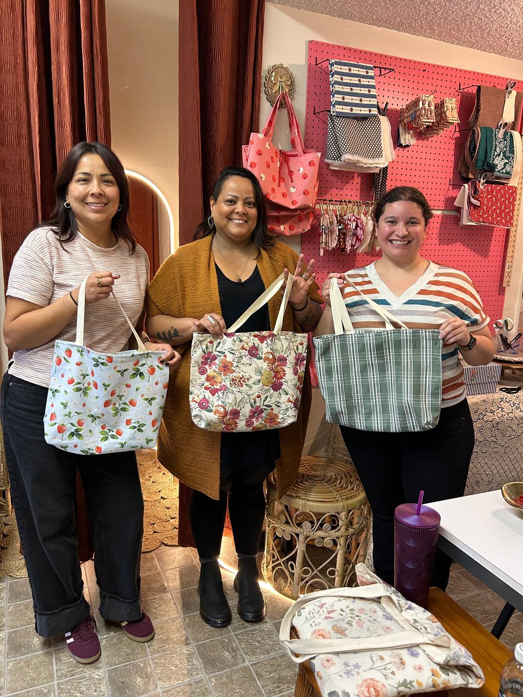Sew a tote bag class Tuesday March 10, 11a-1p