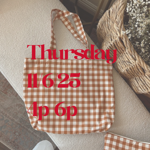 Sew a tote bag class Thursday 11/6/25 4p-6p