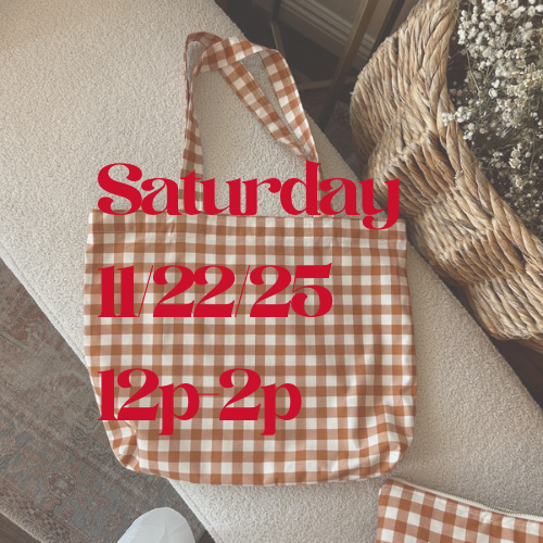 Sew a tote bag class Saturday 11/22/25 12p-2p