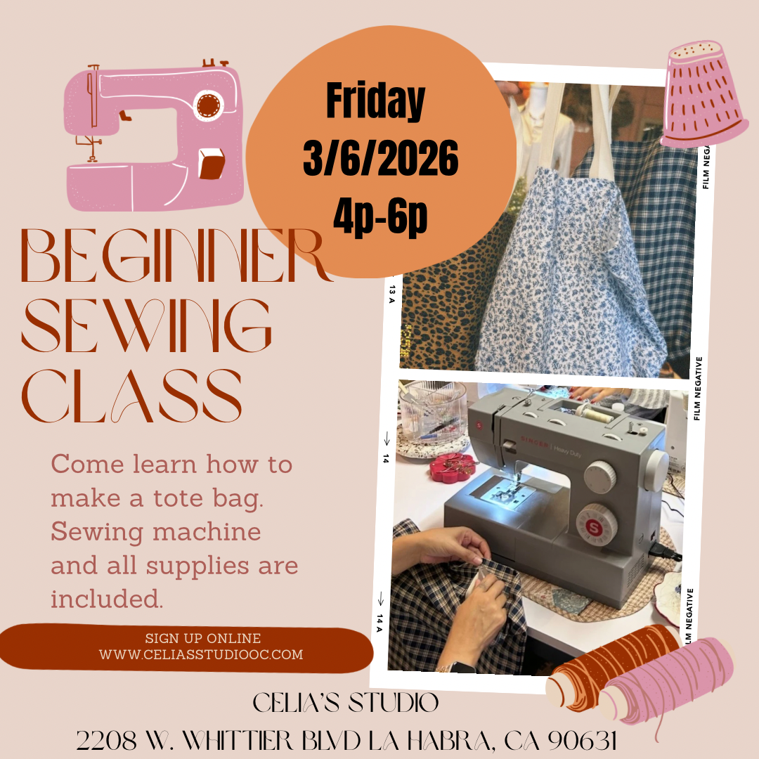 Sew a tote bag class Friday March 6,2026 4p-6p
